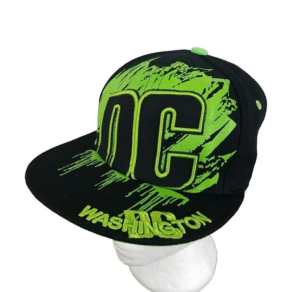 Washington DC Cap D.C. ONE City Hunter Fitted Small Hat DC Comics Neon Green